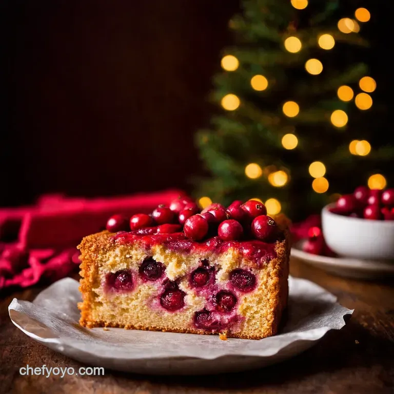 Spiced Cranberry Orange Upsidedown Cake presentation