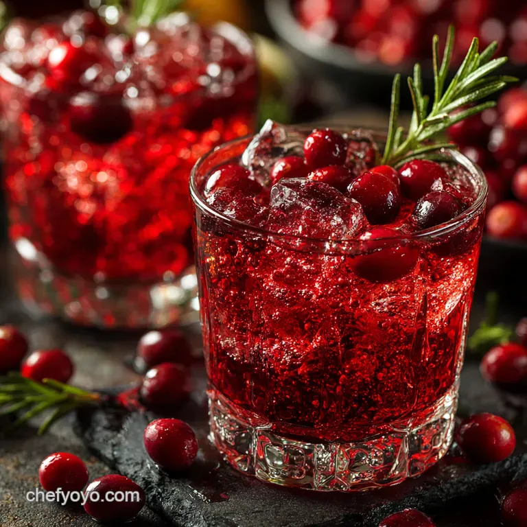 Spiced Cranberry Rosemary Winter Warmer presentation