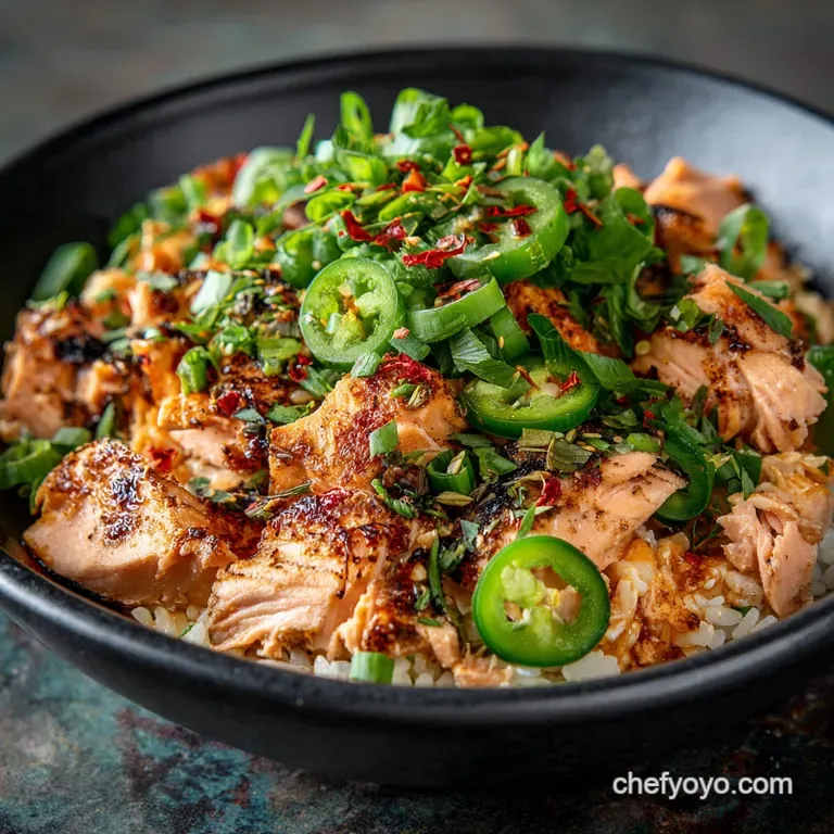Spicy Canned Salmon Rice Bowls Your 15Minute Gochujang Supper presentation