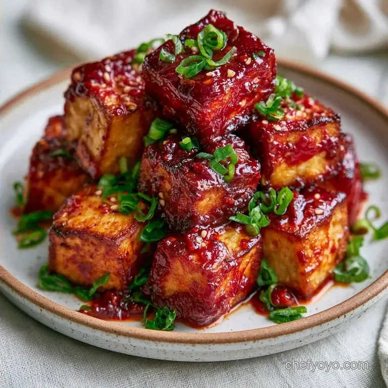 Crispy Spicy Pan Fried Tofu