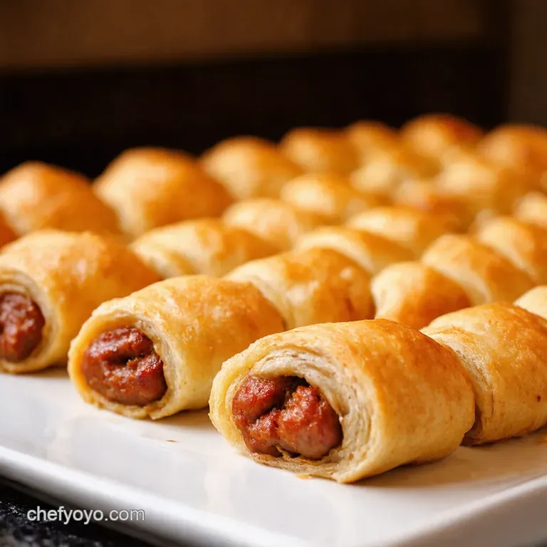 Spicy Sausage Rolls with Caramelized Onion Apple Chutney presentation