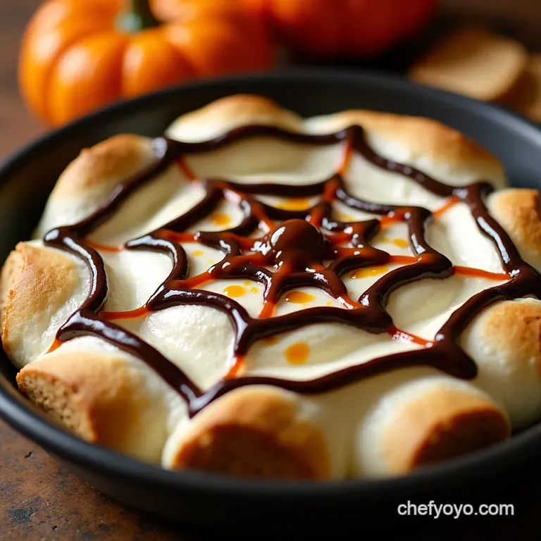Spiderweb Smores Dip presentation