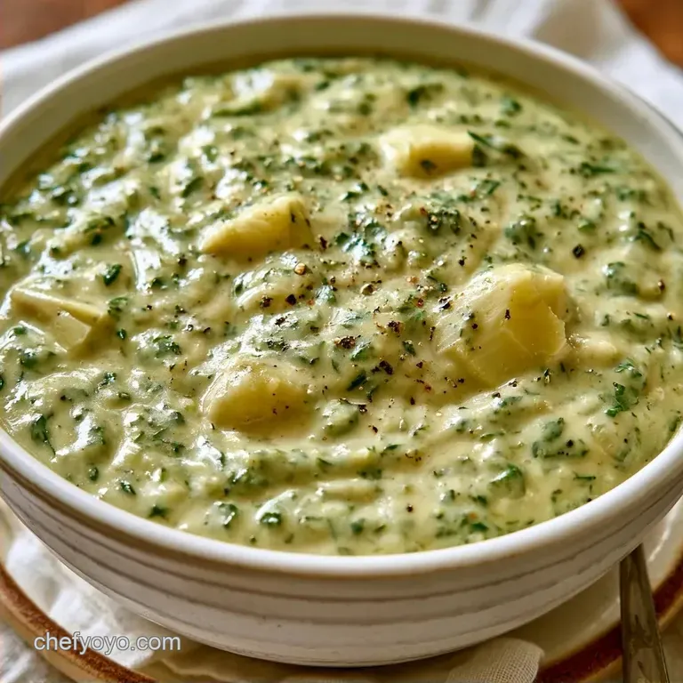 Creamy Spinach Artichoke Dip Soup