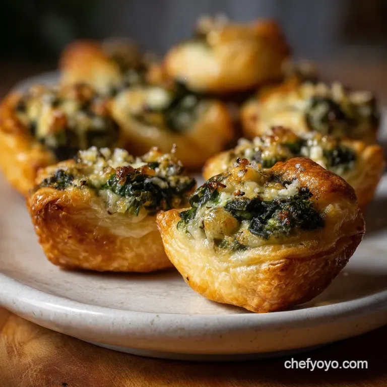 Creamy spinach and artichoke dip artfully swirled in a small dish, garnished with paprika, served with crispy crostini.