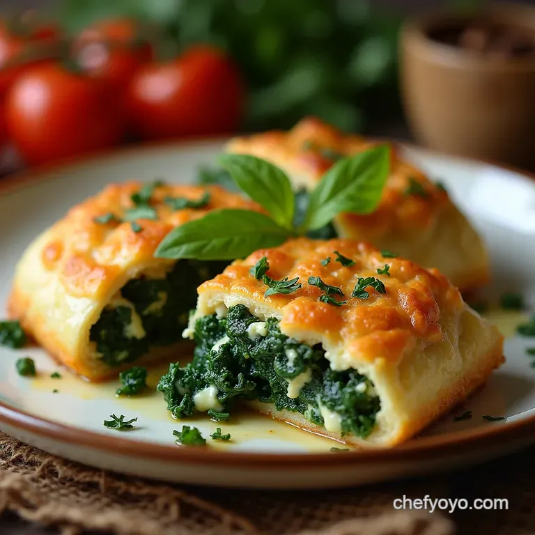 Spinach Feta Spanakopita a Greek Goddess in a Pie Dish presentation
