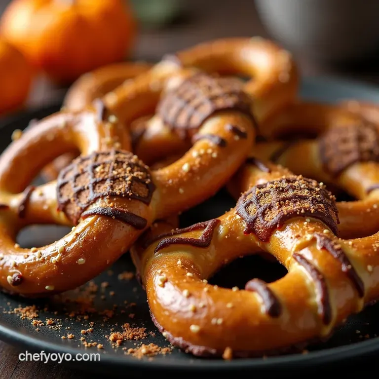 Spooky Spiderweb Pretzels presentation