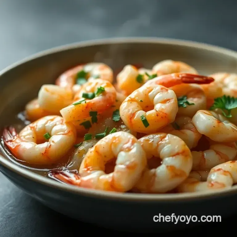 Steamed Shrimp Delight with Garlic and Herbs