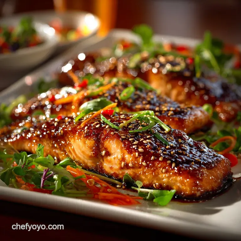 Asian Salmon with Sticky Honeyginger Glaze a Weeknight Bobby Dazzler presentation