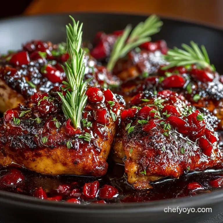 Sticky Balsamic Cranberry Chicken Recipe Weeknight Glaze in 40 Mins