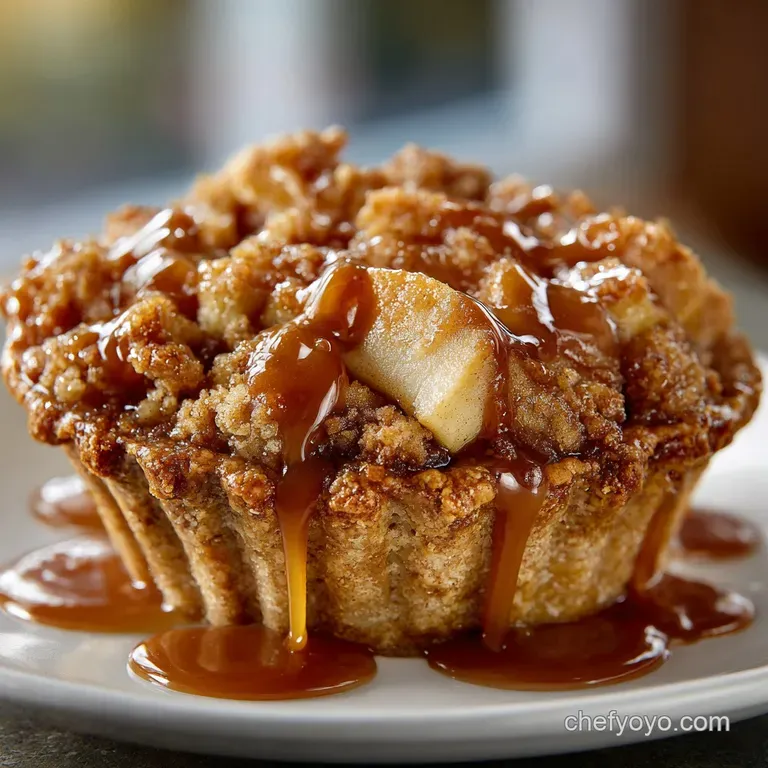 Caramel Apple Crumb Pie the Sticky Autumn Classic with Streusel Topping presentation