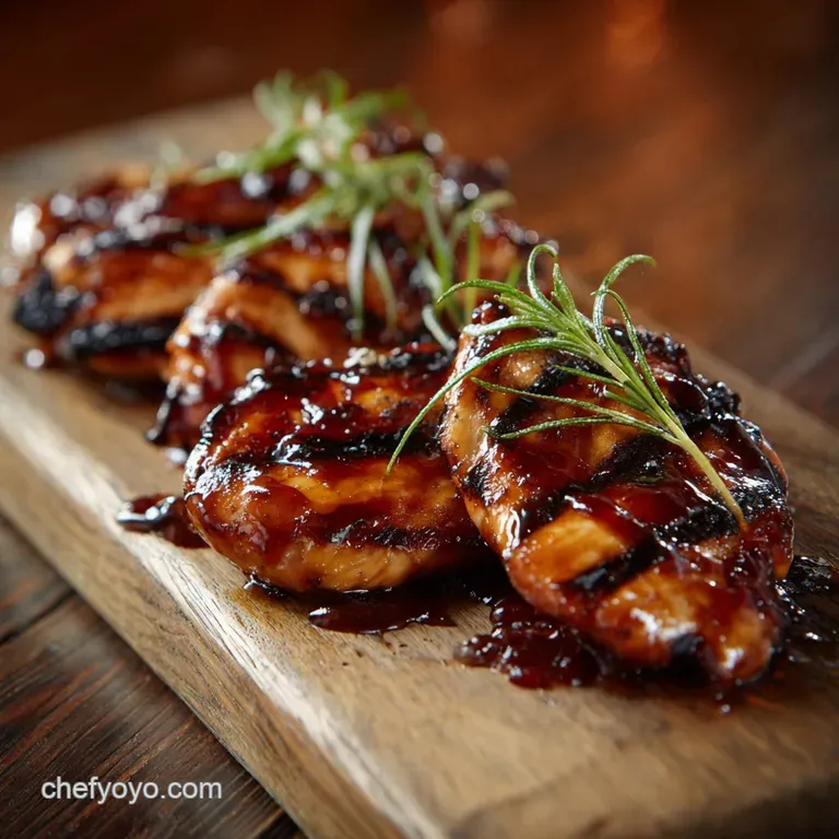 Grilled Bourbon Chicken: Sticky Smoky Thighs with an Elevated Glaze presentation