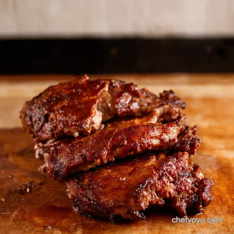 Sticky Sweet OvenBaked Country Ribs presentation