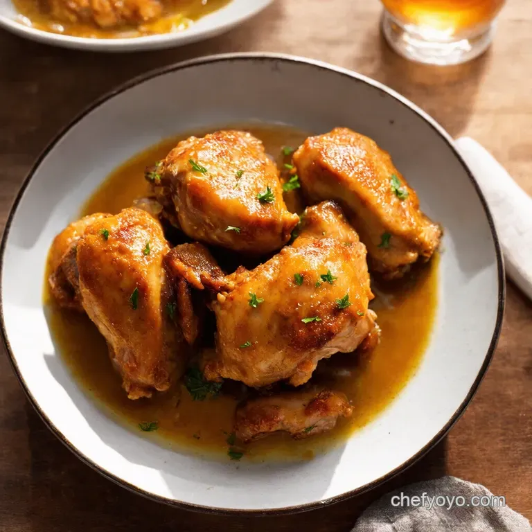 Sticky Sweet Savoury Honey Mustard Chicken Thighs