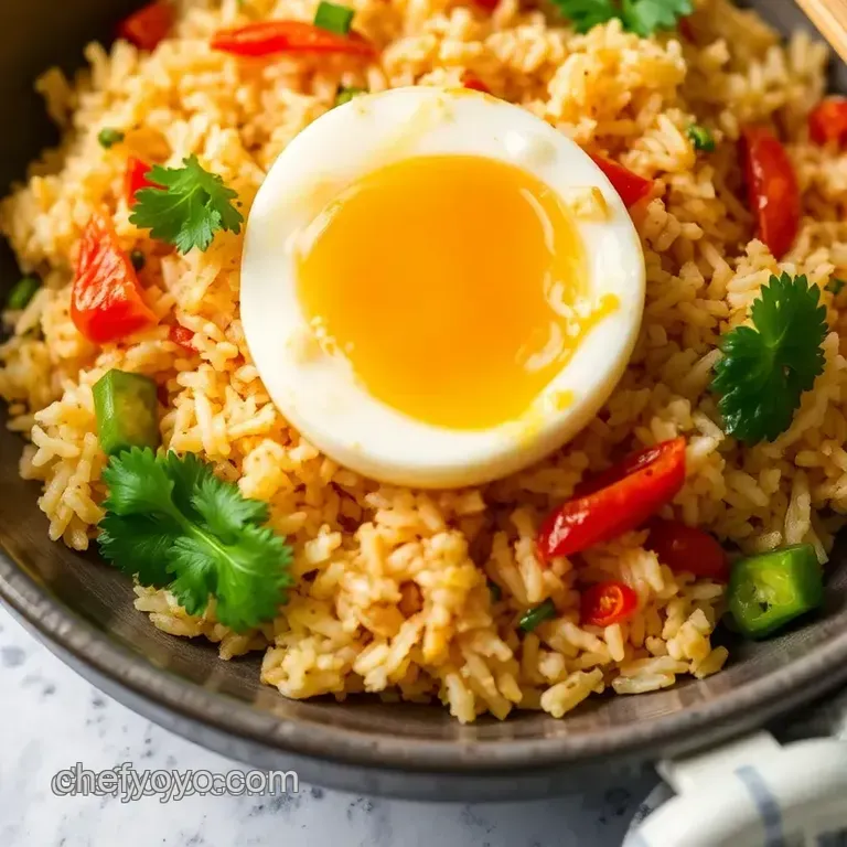 Stir-Fried Basmati Egg Fusion Delight presentation