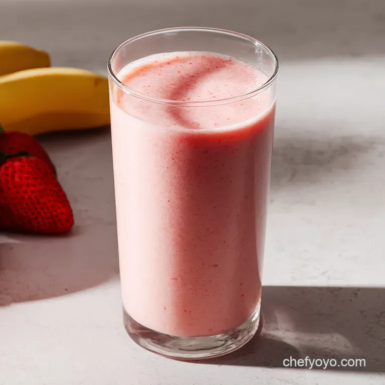 Strawberry Banana Bliss Smoothie presentation