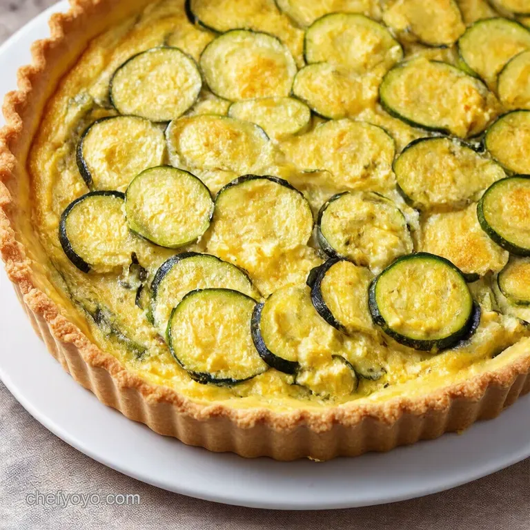 Summers Last Hurrah Zucchini and Ricotta Tart presentation