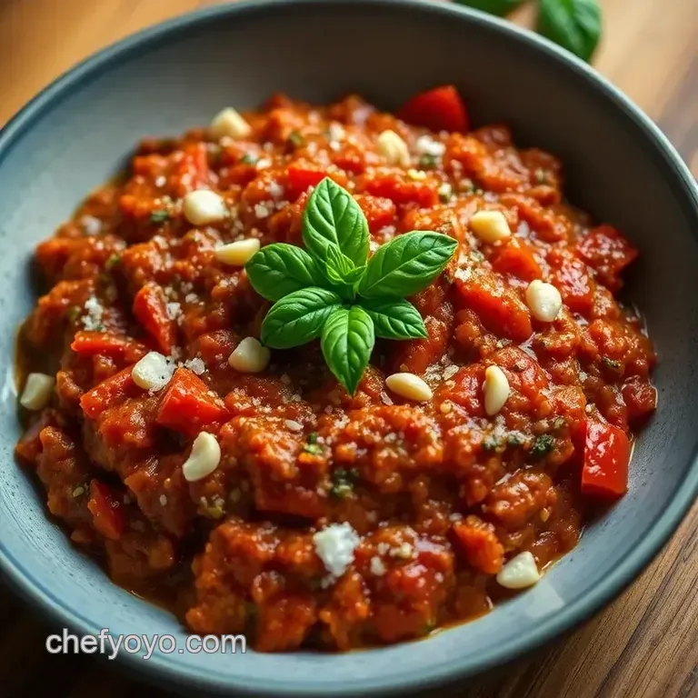 Sun-Dried Tomato Pesto: a Tangy Twist on an Italian Classic presentation