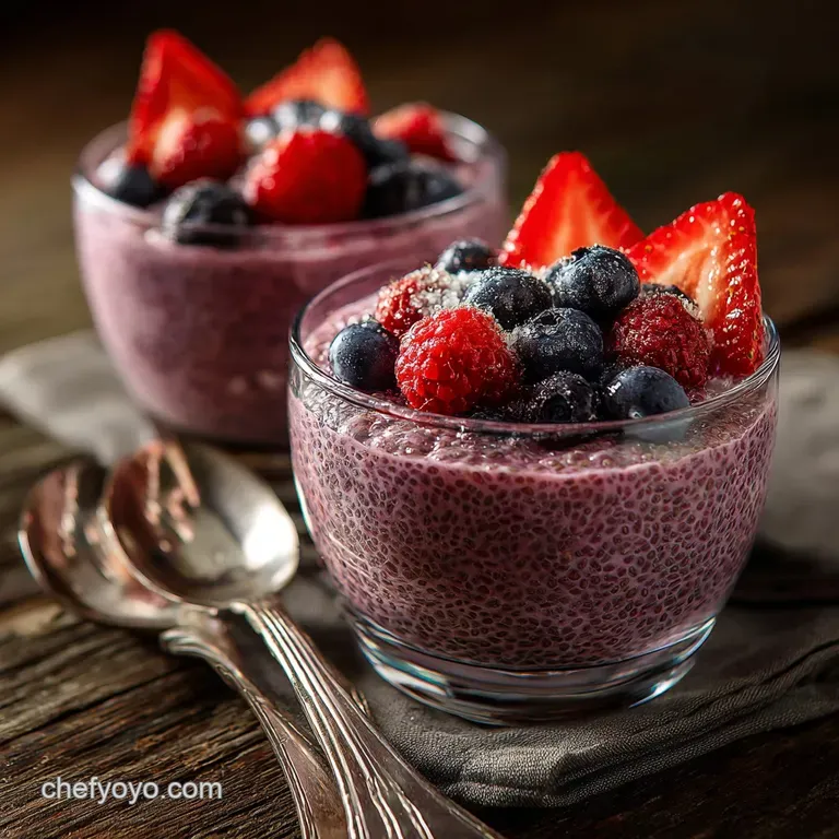Superfood Triple Berry Chia Pudding: the Easy Overnight Magic Breakfast presentation