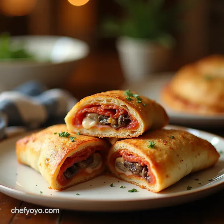 The Skinny Italian Job Slimming World Ham Mushroom Pizza Calzones presentation