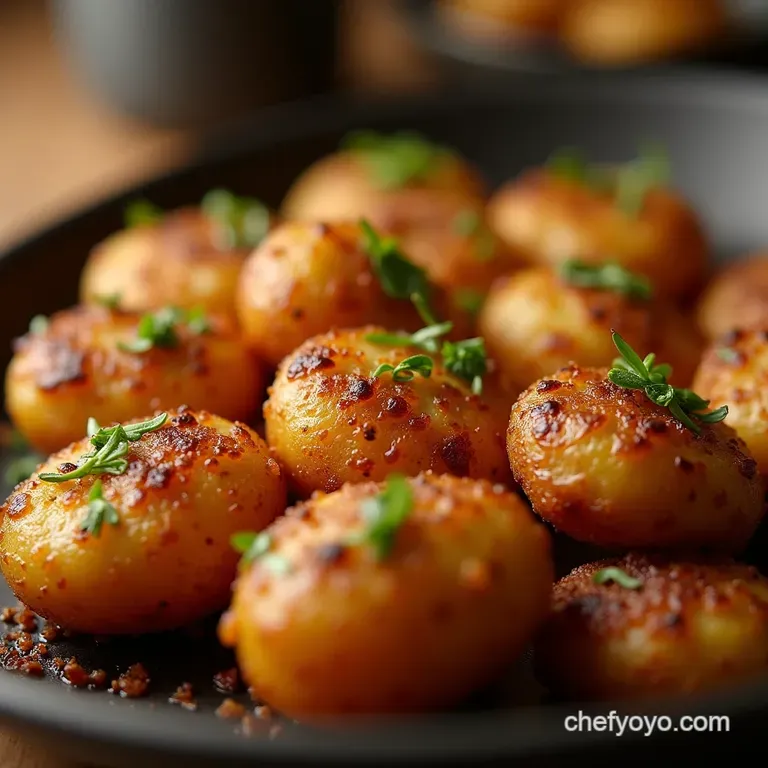 Golden Umami Bombs Slimming World Marmite Roast Potatoes presentation