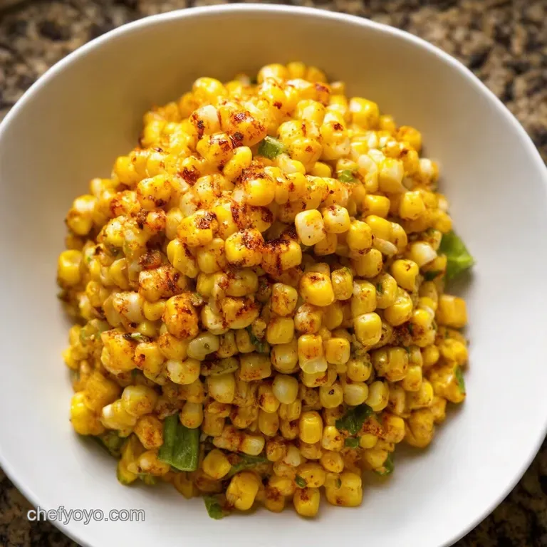 Sweet Spicy Grilled Corn Salad presentation