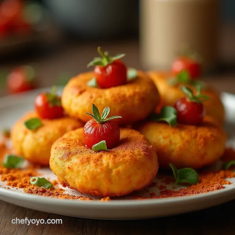 Cheeky Firecracker Syn Free Babybel Fritters with Smoked Paprika Dust presentation