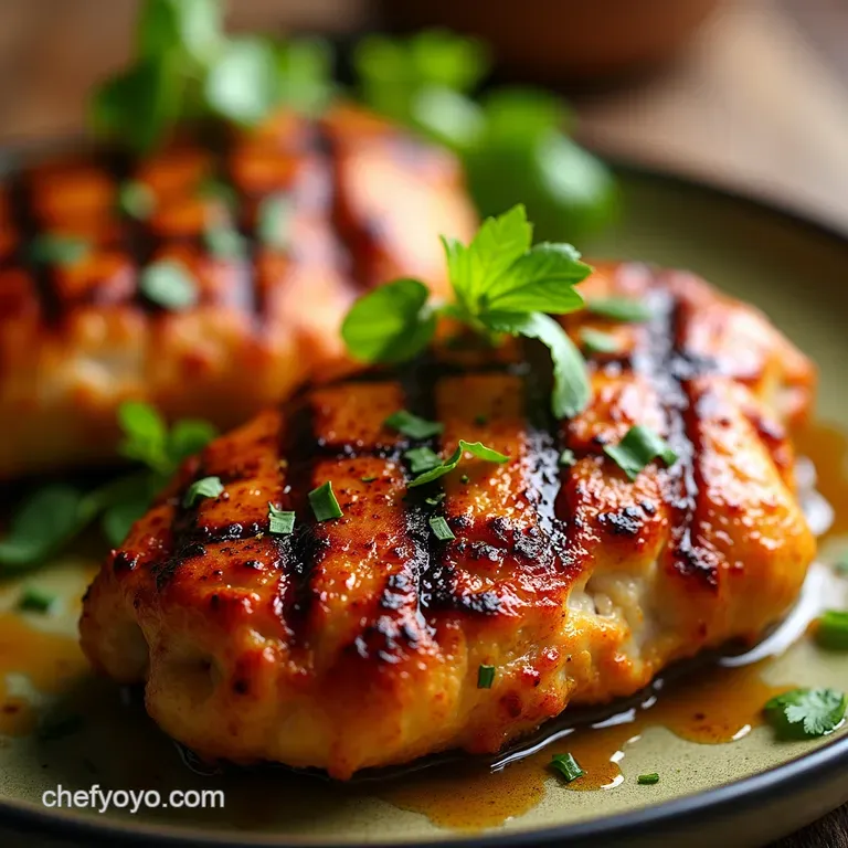 Tajinspiced Grilled Chicken with Mango Salsa presentation