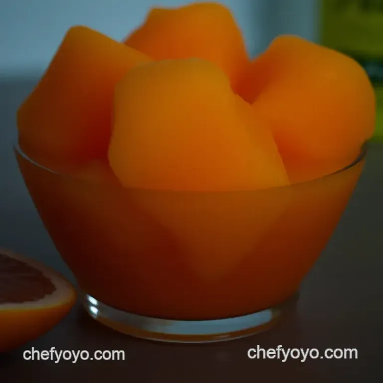 Tequila Sunrise Sorbet presentation