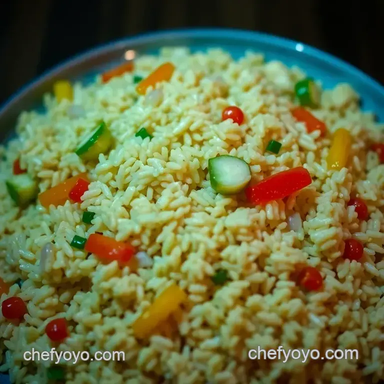 Thai Chicken Fried Rice with a Zing presentation