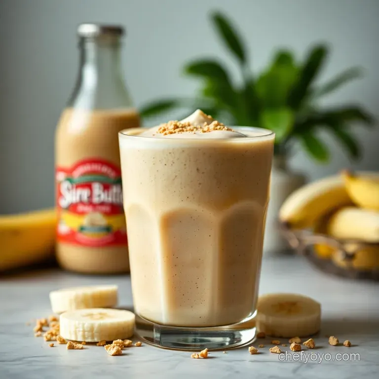 The Elvis: A Peanut Butter Banana Smoothie presentation