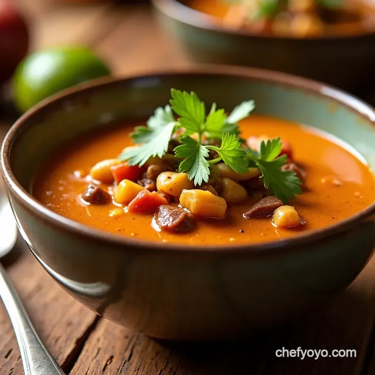 The Hearty No Fuss Highprotein Creamy Taco Soup presentation