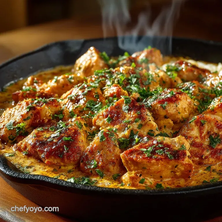 The Lone Star Makhani Texas Roadhouse Butter Chicken Skillet presentation