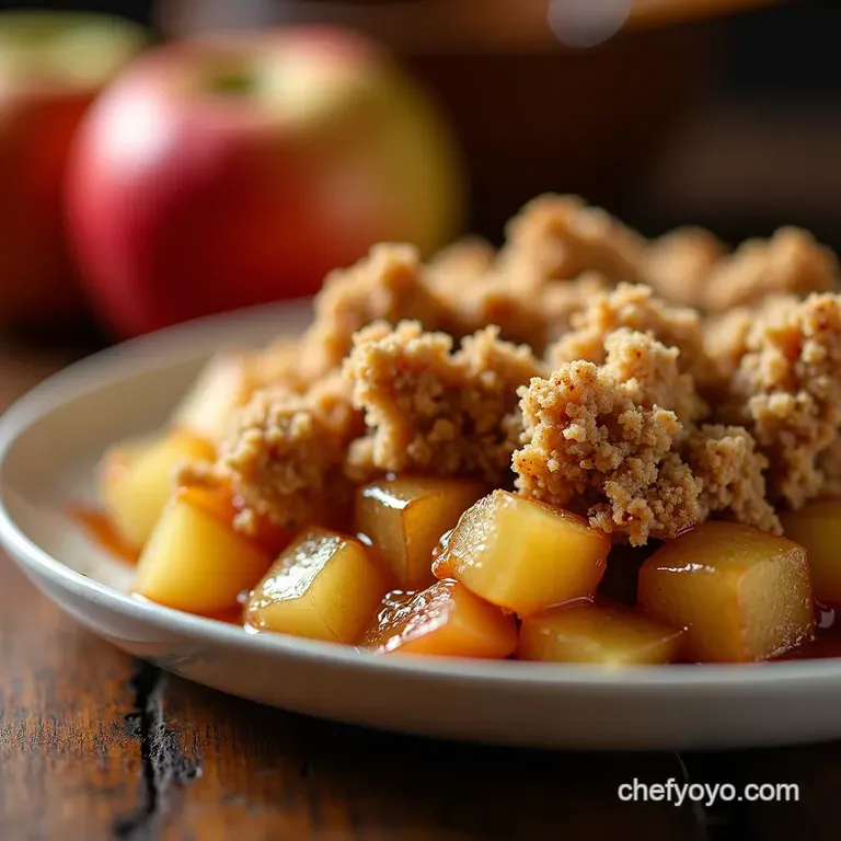 The Proper Pubstyle Apple Crisp Buttery Crumble Tender Spiced Apples presentation