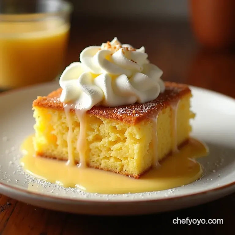 The Soak It Up Classic Tres Leches Cake Recipe presentation