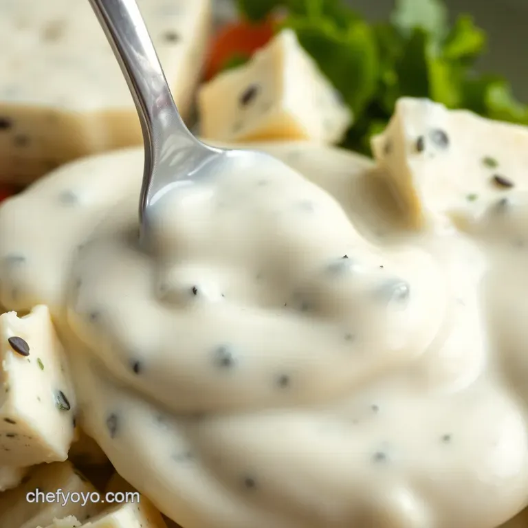 The Ultimate Creamy Blue Cheese Dressing presentation