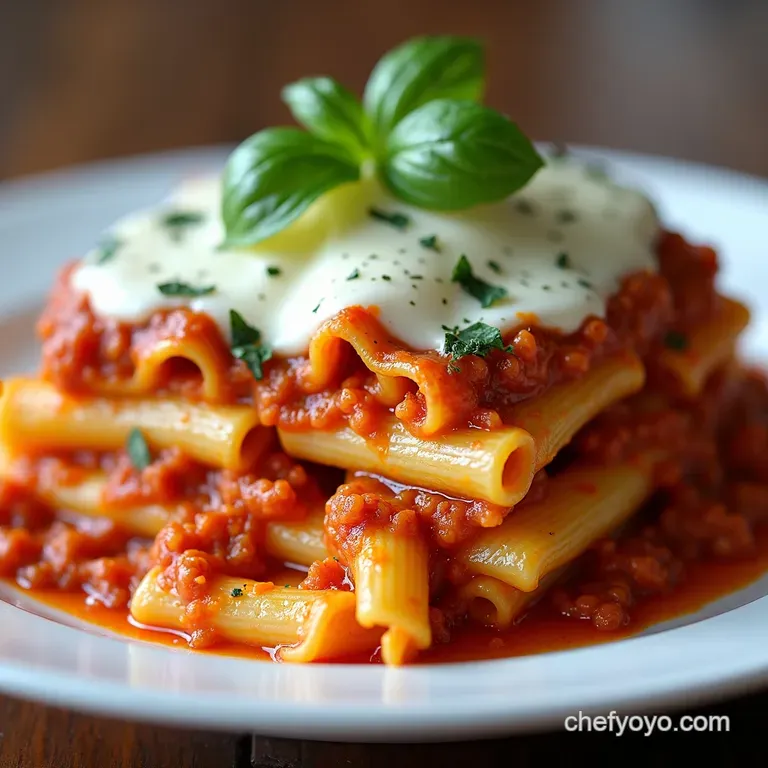 The Ultimate CrowdPleaser Baked Ziti Rich Ragu Creamy Ricotta Layers