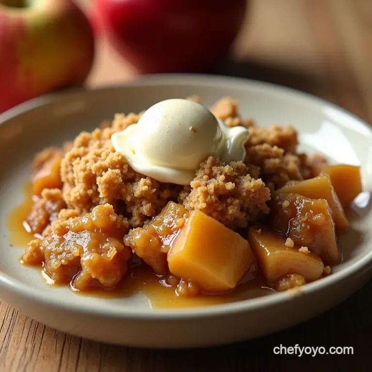 The Ultimate Goldentopped Apple Crumble Crisp presentation