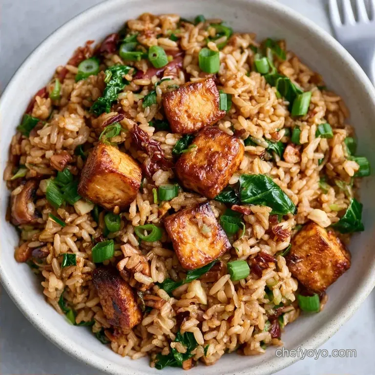 High-Protein Tofu Fried Brown Rice