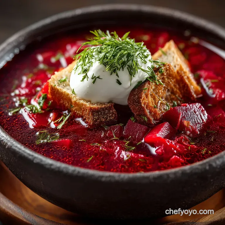 The Ruby Jewel of Kyiv Traditional Ukrainian Borscht Beef or Veg