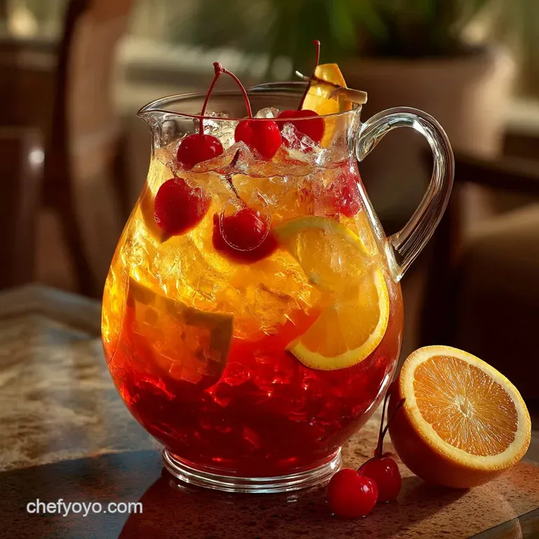 The Tropical Tides Amaretto Island Punch Best Easy Party Pitcher Recipe