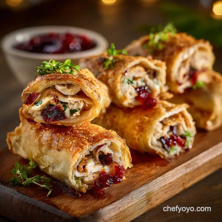 The Boxing Day Bonanza Turkey Cranberry and Brie Egg Rolls
