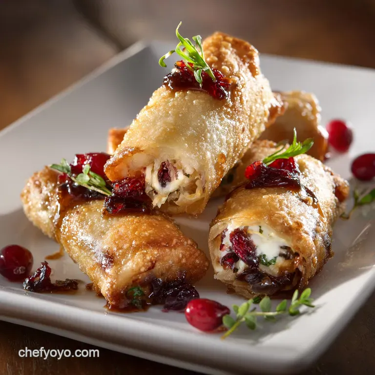 Turkey Cranberry and Brie Egg Rolls The Festive Fritter
