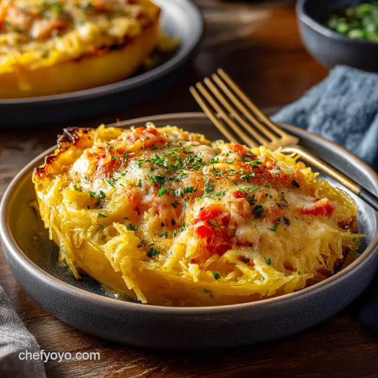 Baked Spaghetti Squash and Cheese Gratin: the Ultimate Cheesy Comfort Quench presentation