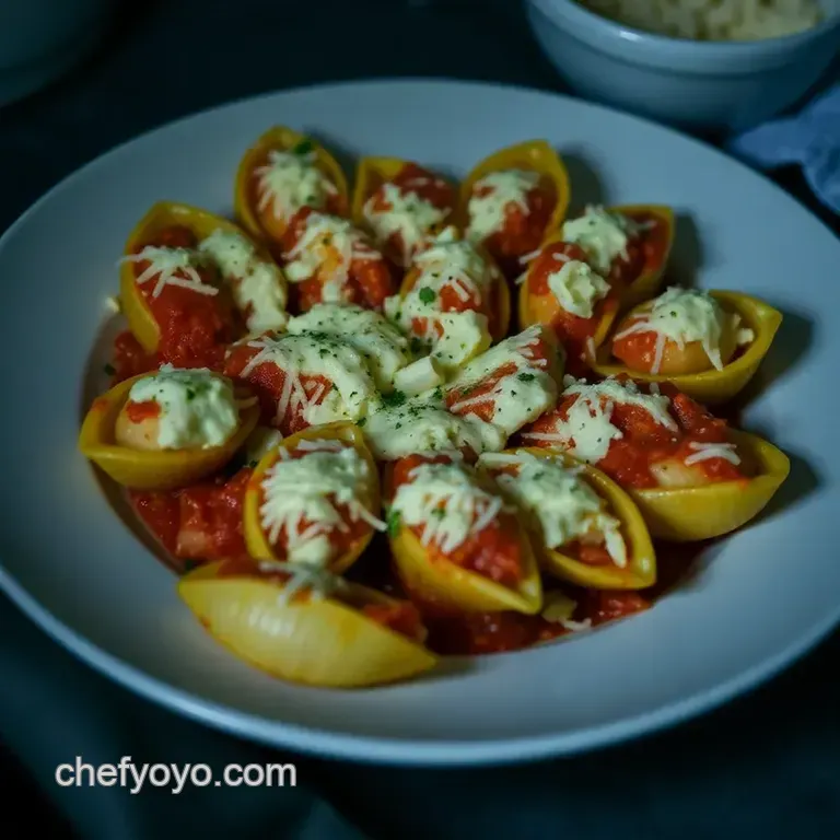 Ultimate Cheesy Ricotta Stuffed Shells presentation