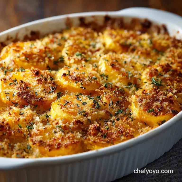 Grandmas Golden Glory the Ultimate Creamy Southern Squash Casserole presentation
