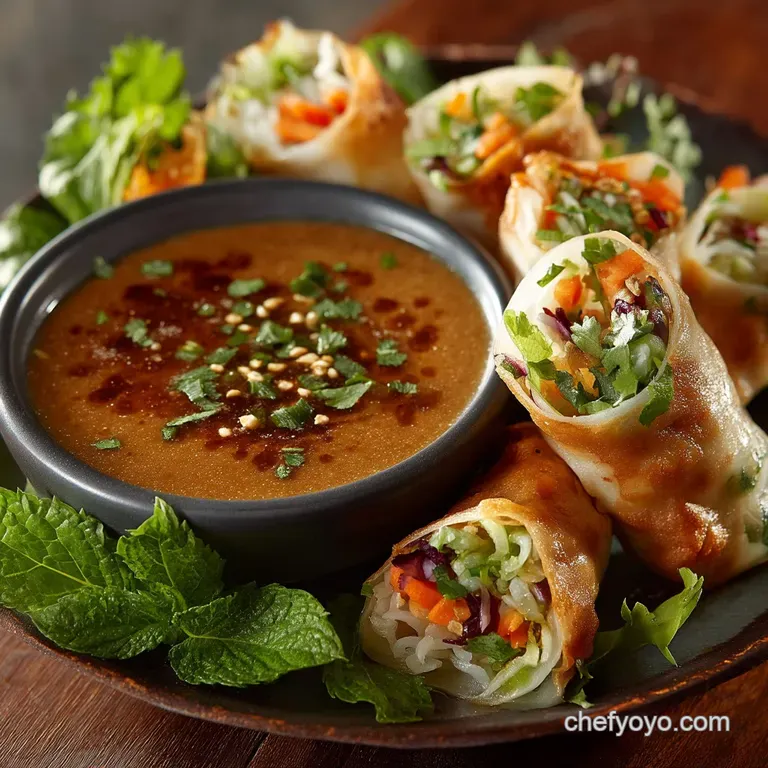 The Great British Spring Roll Fresh Herb Rolls Ultimate Satay Sauce