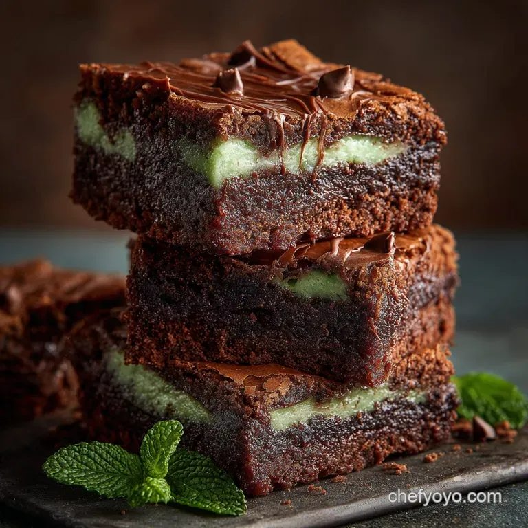 Chocolate Mint Brownies: the Ultimate Triple-Layer Fudgy Recipe presentation