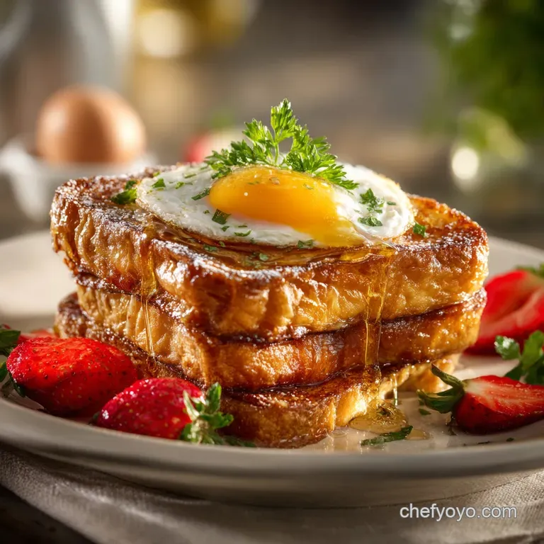 Breakfast Toast: Chefs Golden Brioche Stack with Lemon Mascarpone Cream presentation