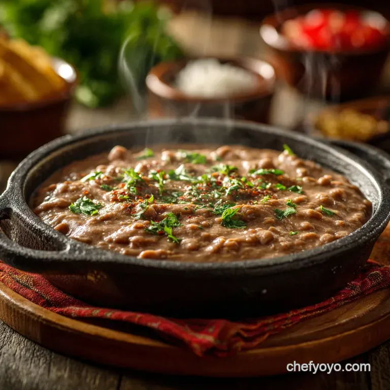 Properly Potted the Ultimate Homemade Refried Beans Frijoles Refritos presentation