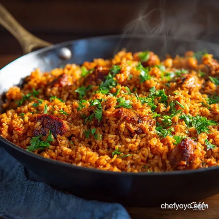 The Ultimate Nigerian Party Jollof Rice Smoky and Spicy presentation